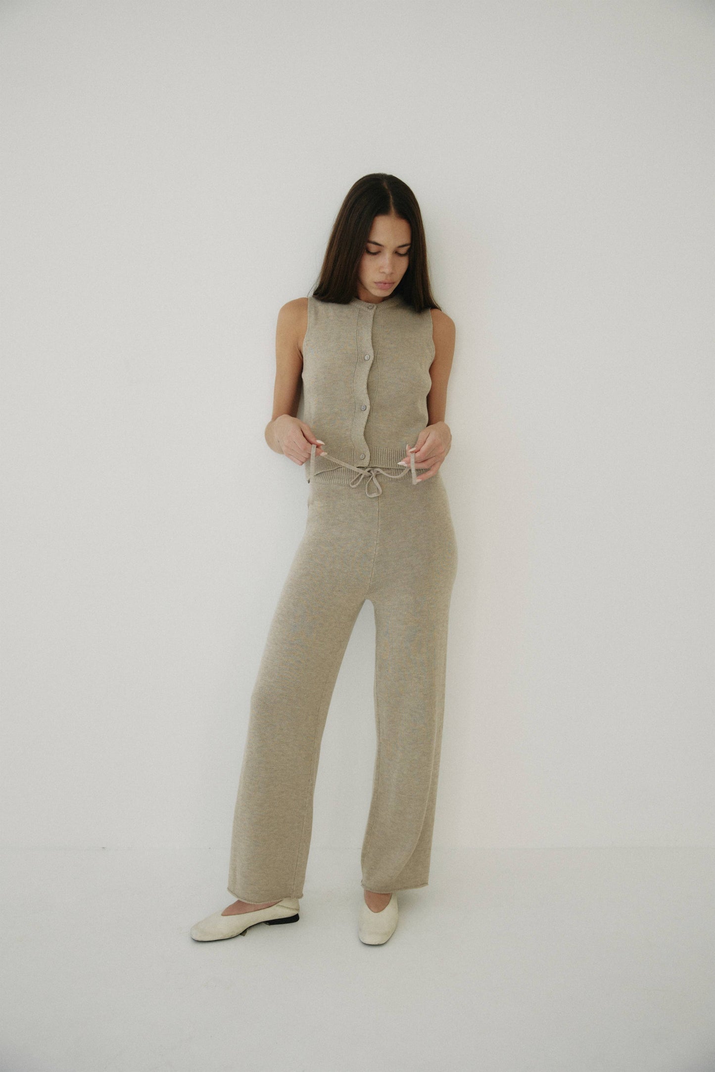 Ona Sweater Vest & Knit Pants Set