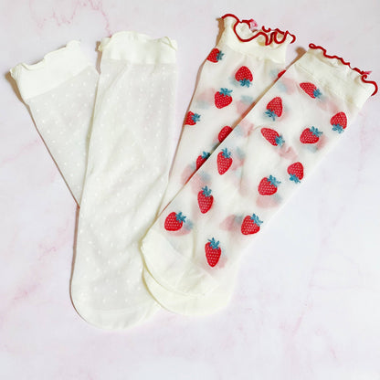 Polka Dot Sheer Socks
