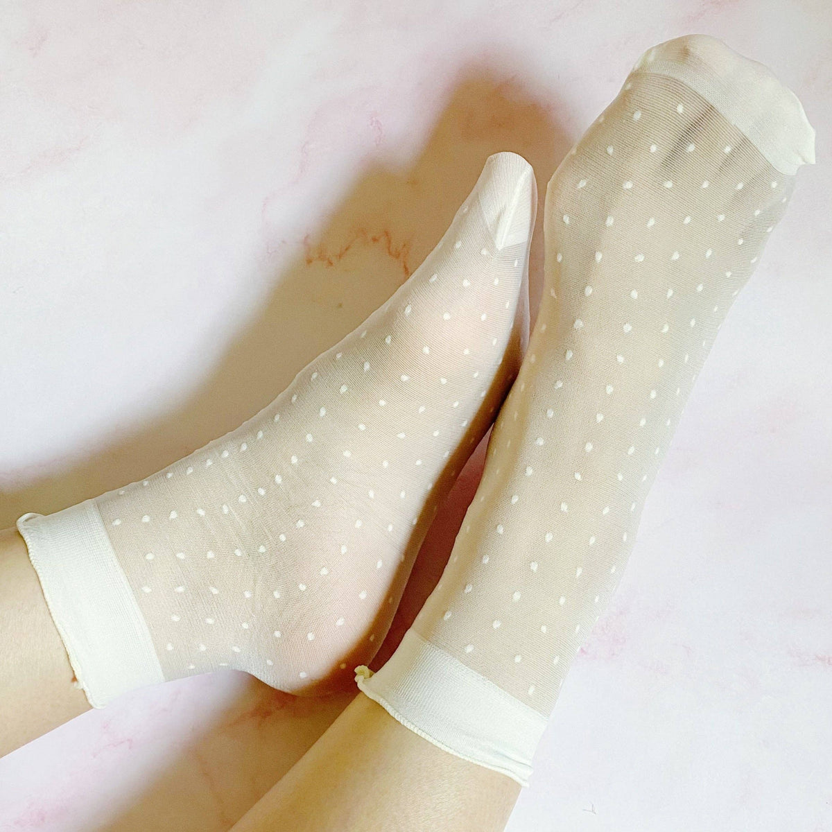 Polka Dot Sheer Socks