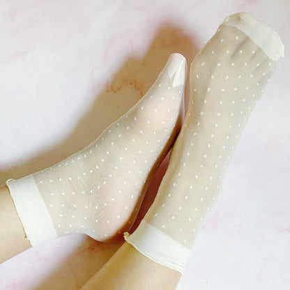Polka Dot Sheer Socks