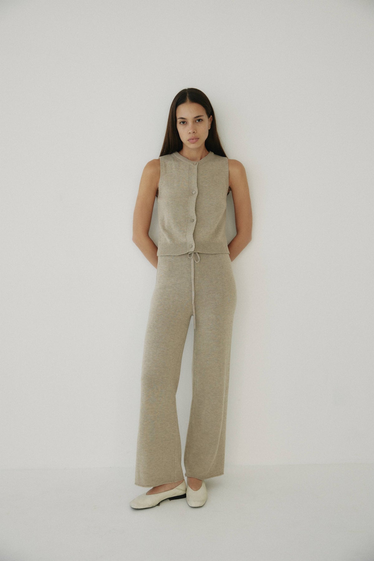 Ona Sweater Vest & Knit Pants Set