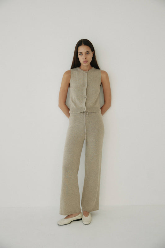 Ona Sweater Vest & Knit Pants Set
