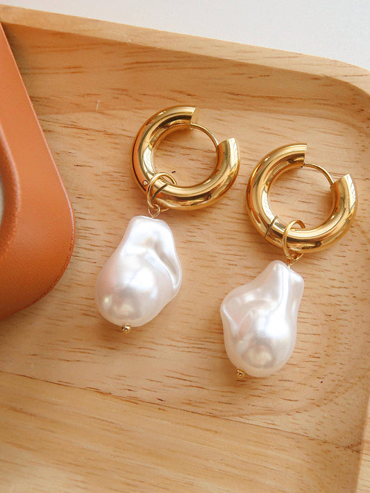 2-in-1 Pearl Drop Earrings