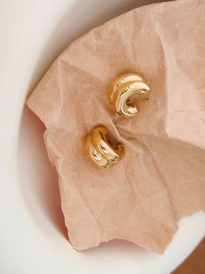 Non-Tarnish Double C-Hoop Earrings