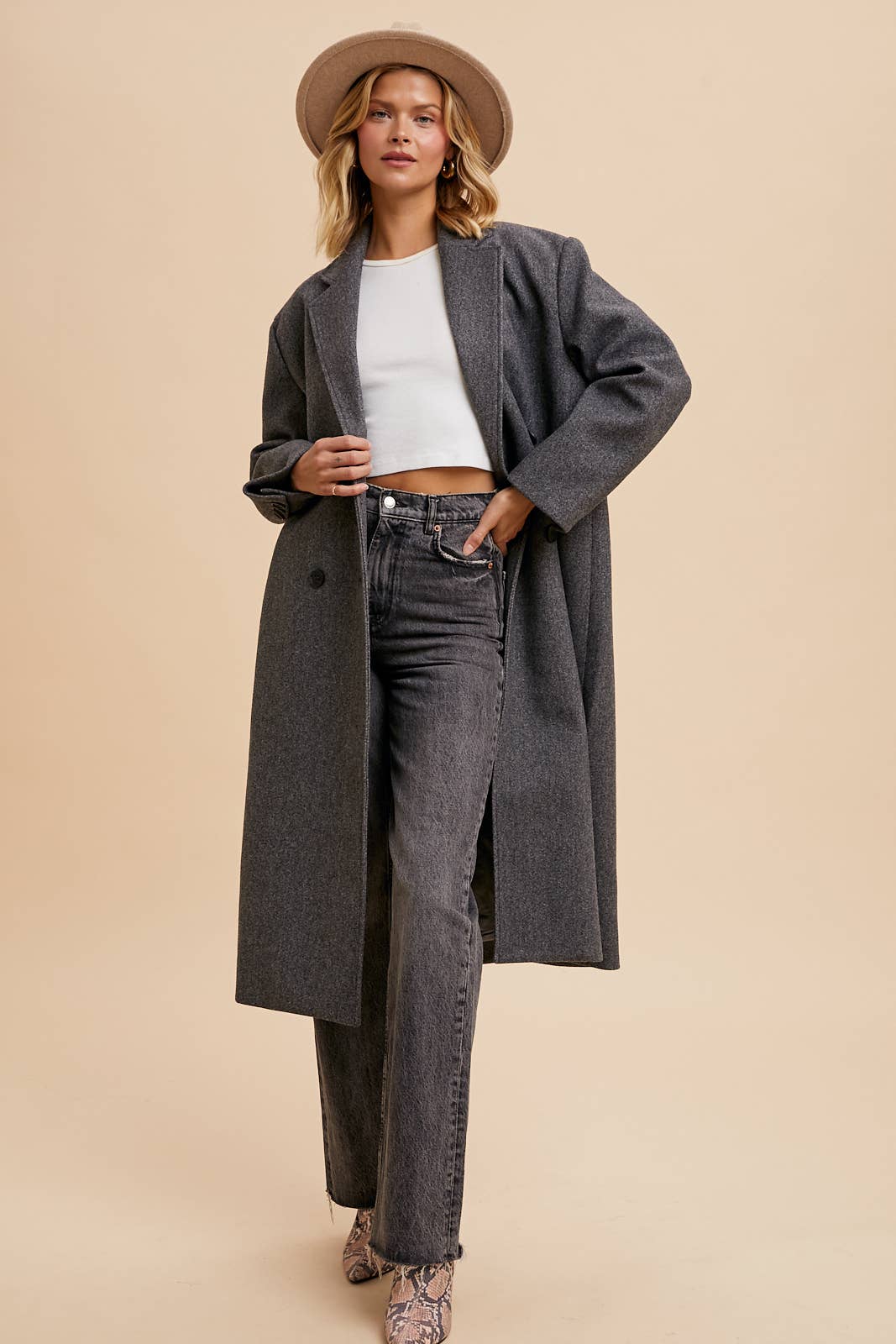 Clara Felted Duster Coat