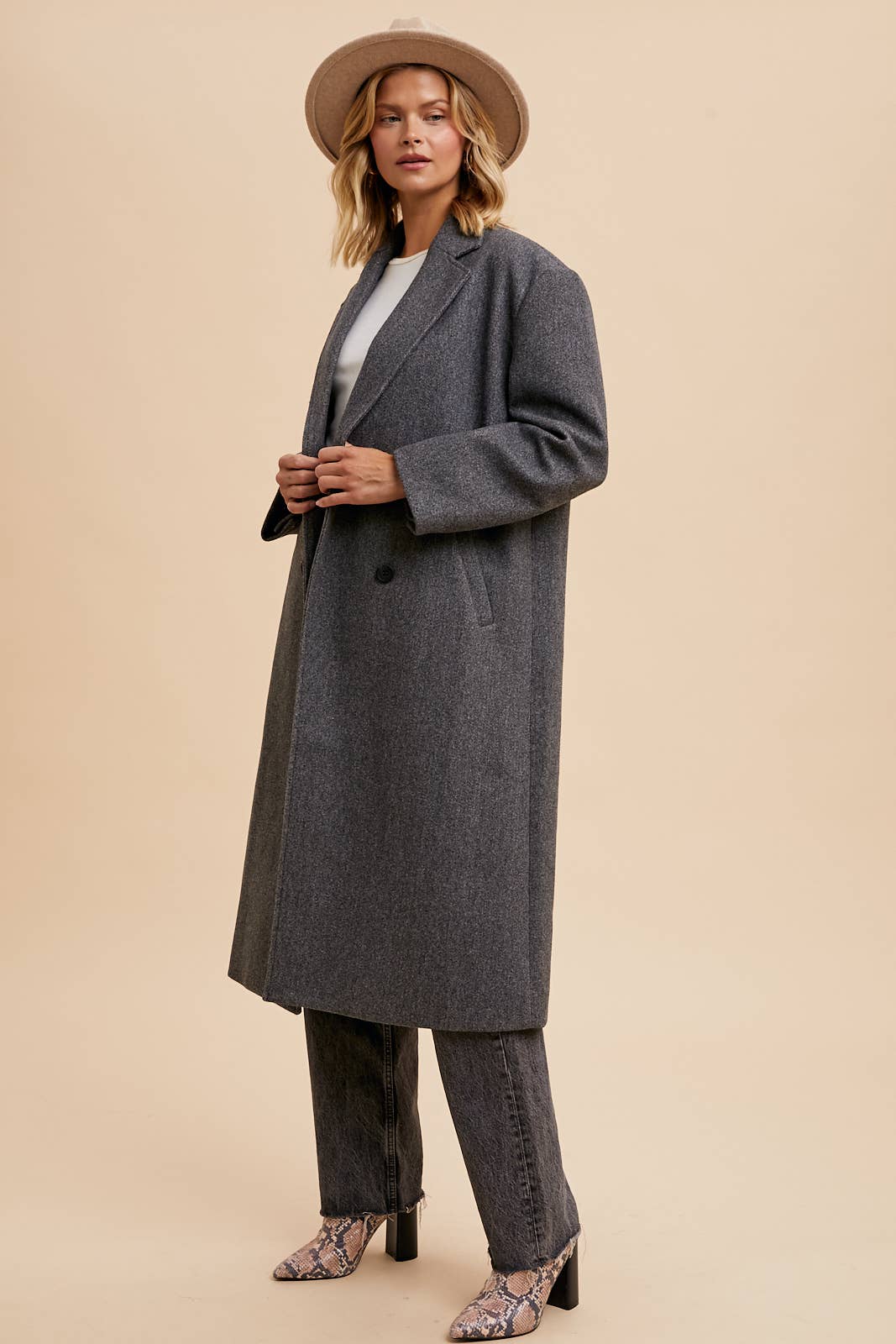Clara Felted Duster Coat