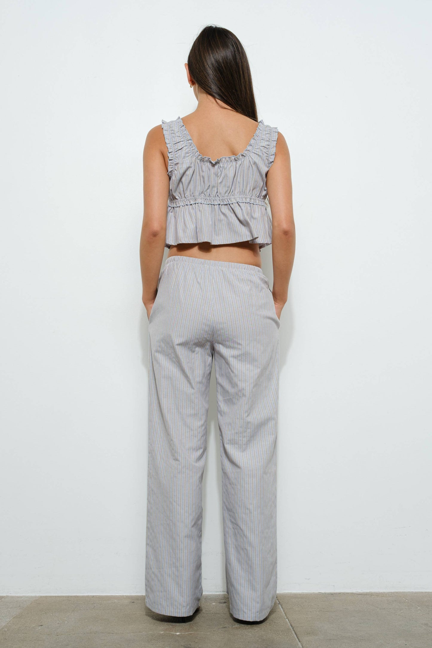 Callie Striped Drawstring Pants