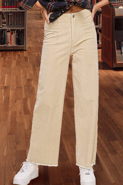 Cream Corduroy Pants
