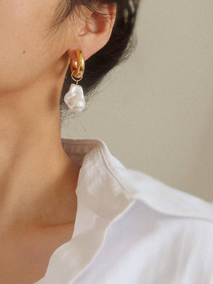 2-in-1 Pearl Drop Earrings
