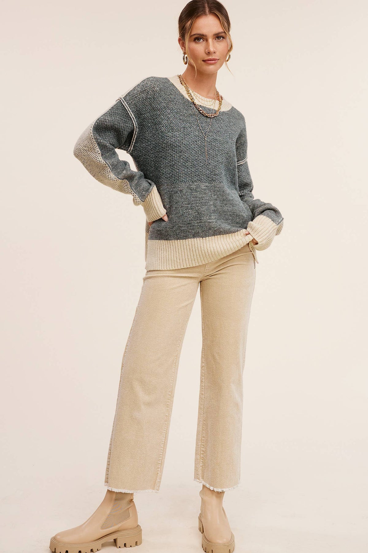 Cream Corduroy Pants