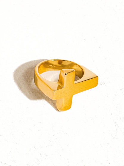 Non-Tarnish Cross Ring
