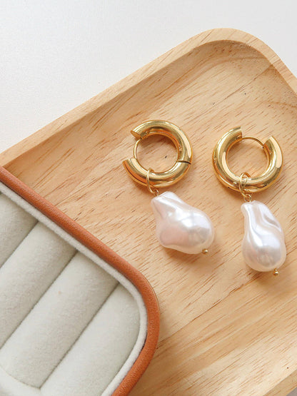 2-in-1 Pearl Drop Earrings