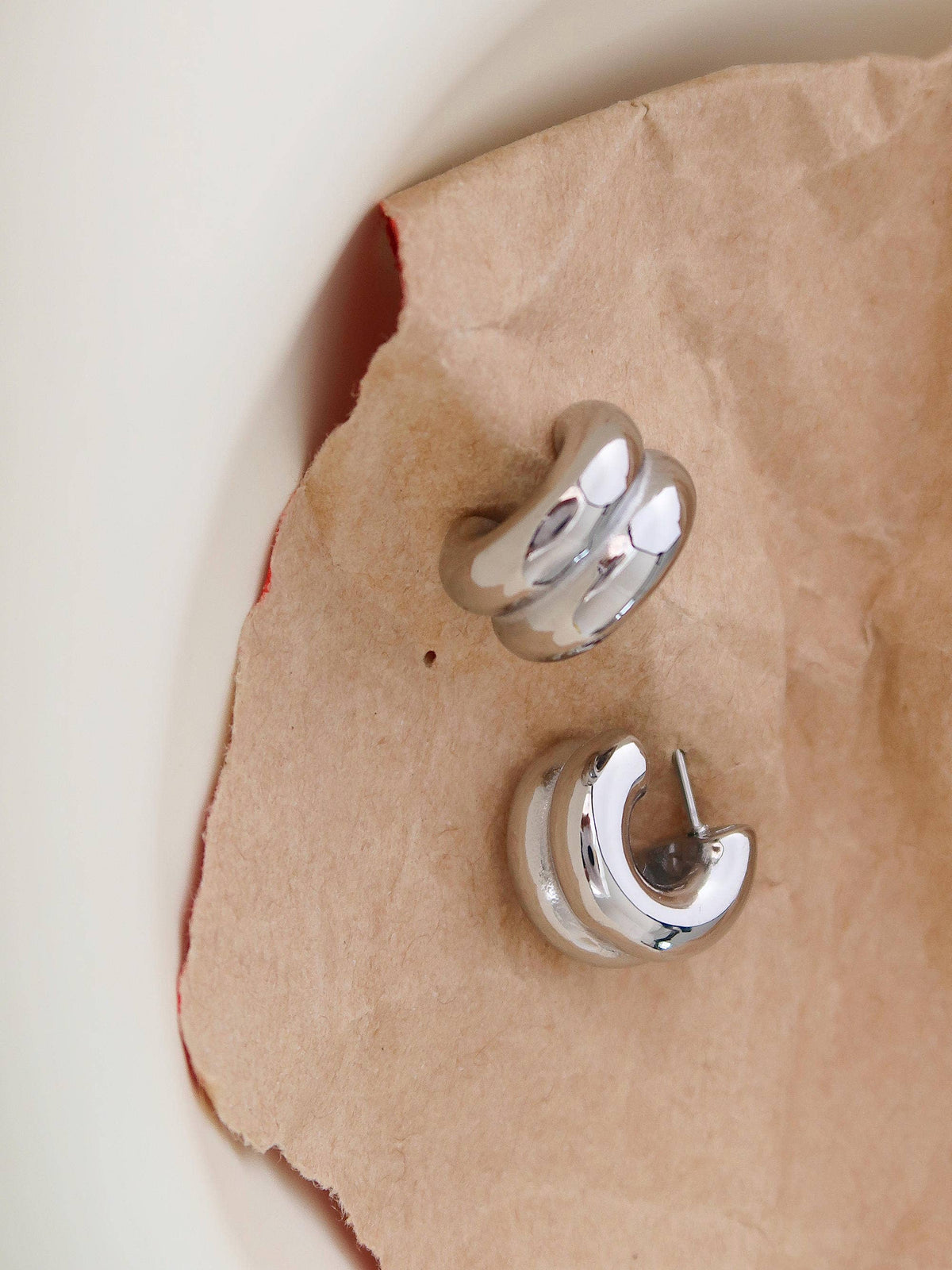 Non-Tarnish Double C-Hoop Earrings