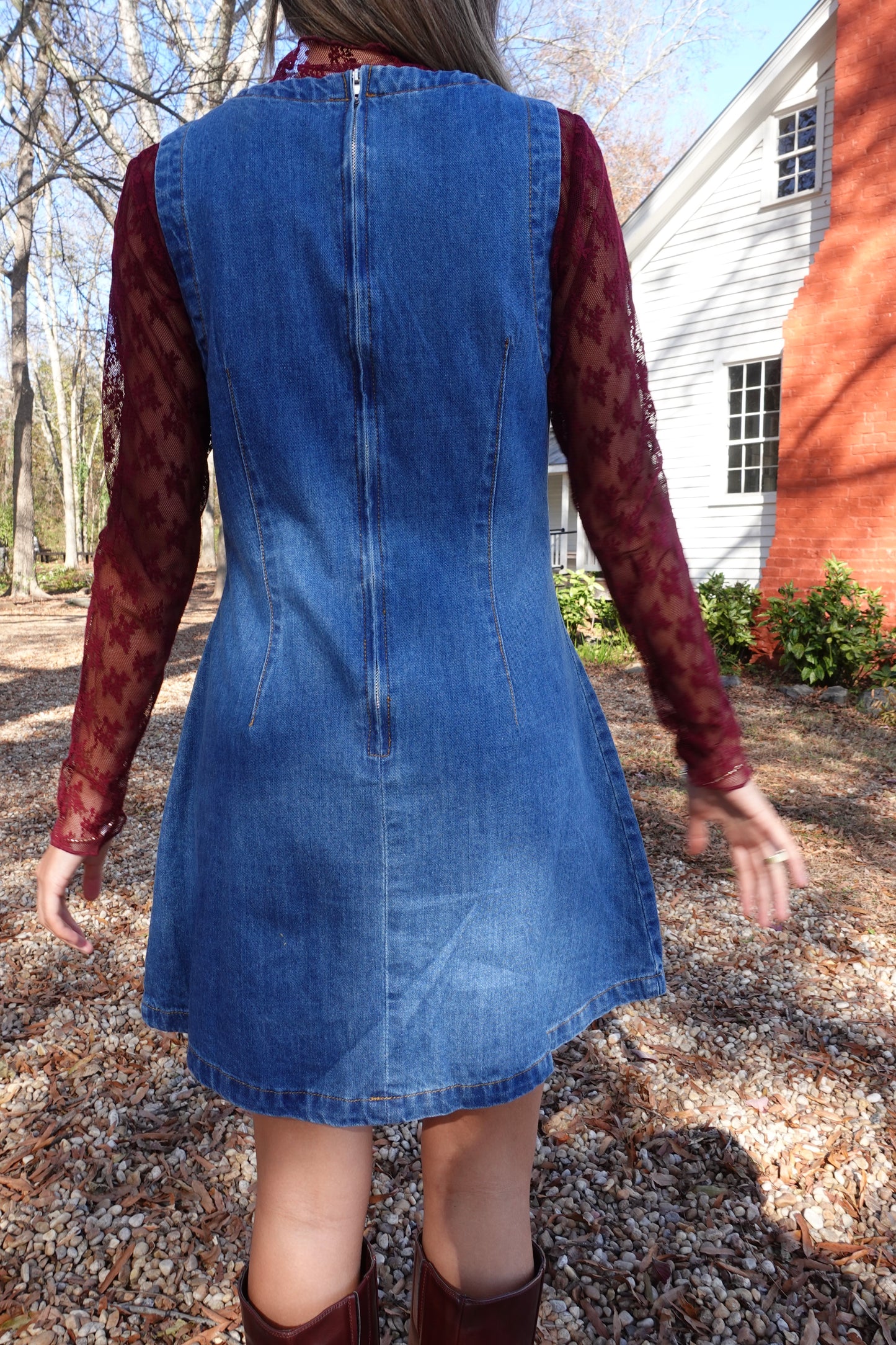Sleeveless Denim Mini Dress