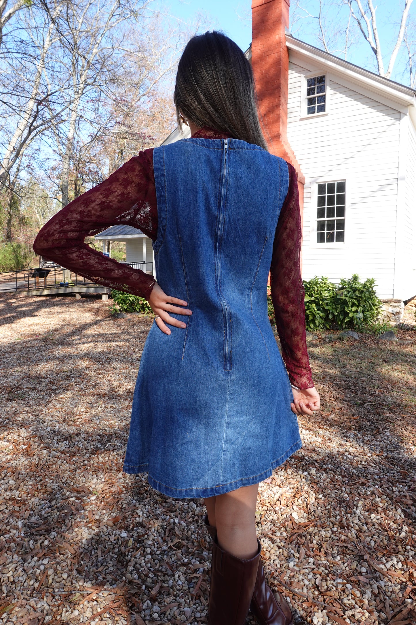 Sleeveless Denim Mini Dress
