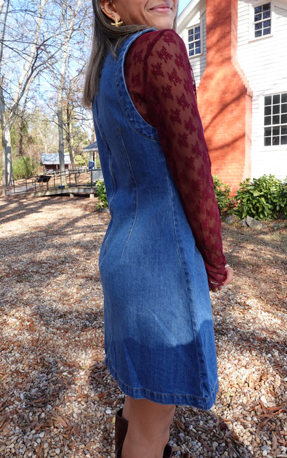 Sleeveless Denim Mini Dress