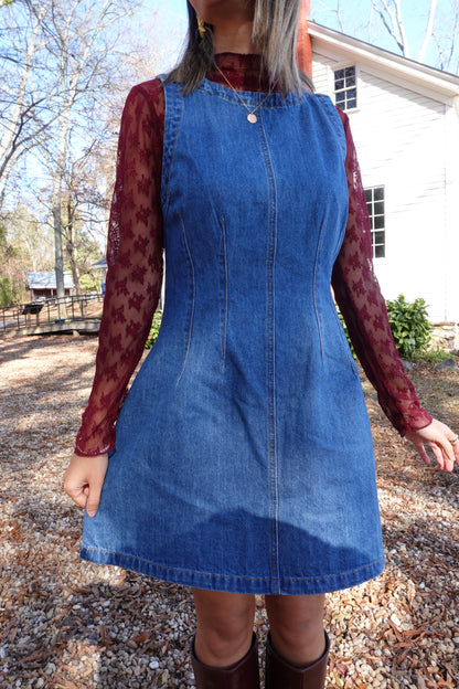 Sleeveless Denim Mini Dress