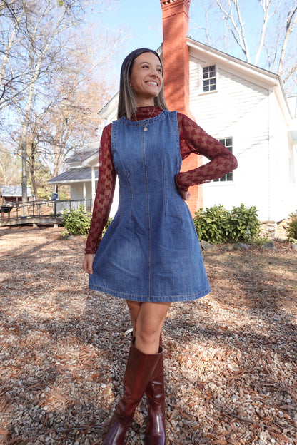 Sleeveless Denim Mini Dress
