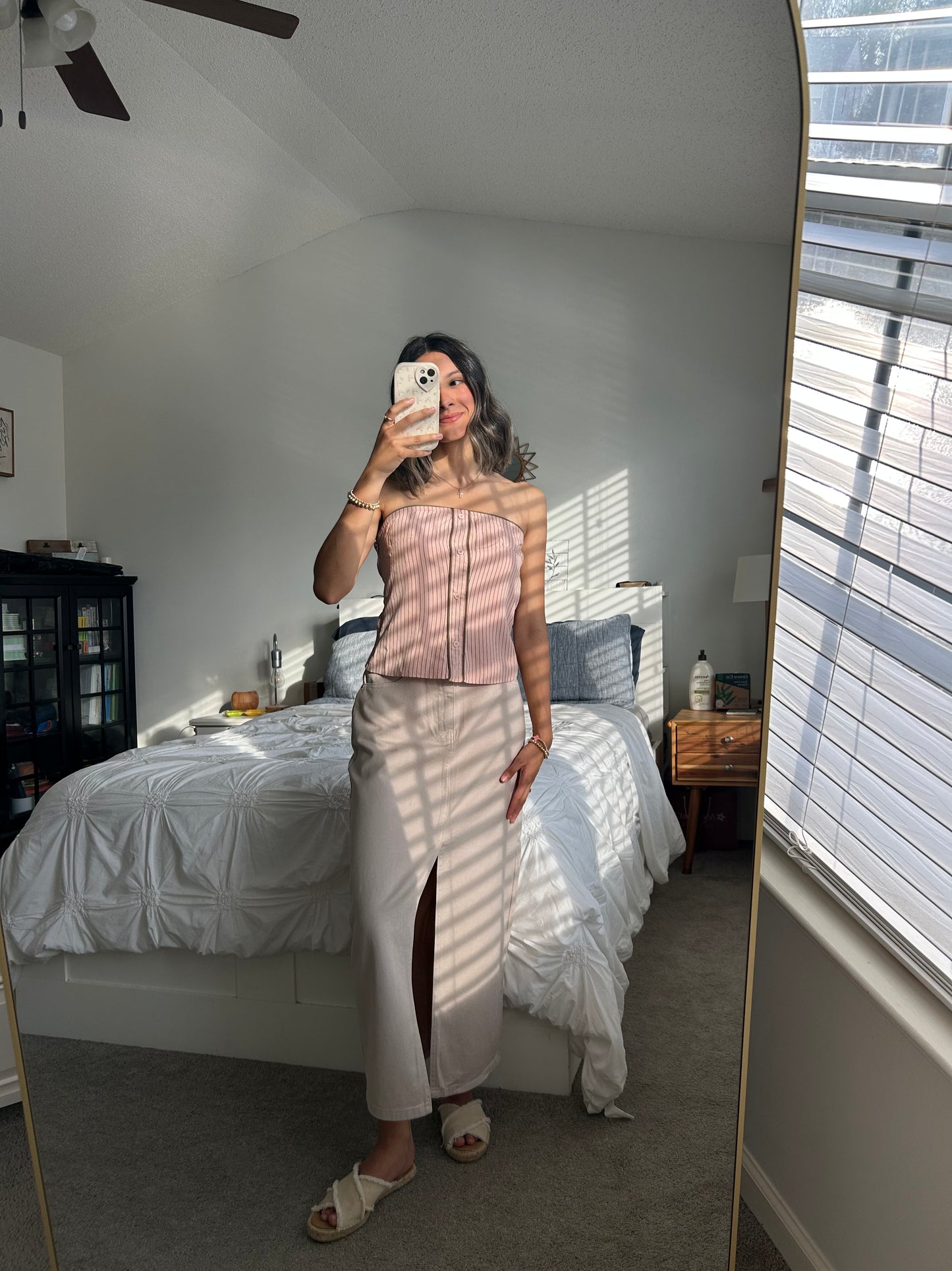 Elena Denim Midi Skirt