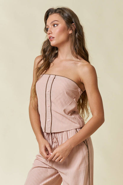Zoey Striped Tube Top