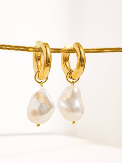 2-in-1 Pearl Drop Earrings