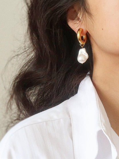 2-in-1 Pearl Drop Earrings