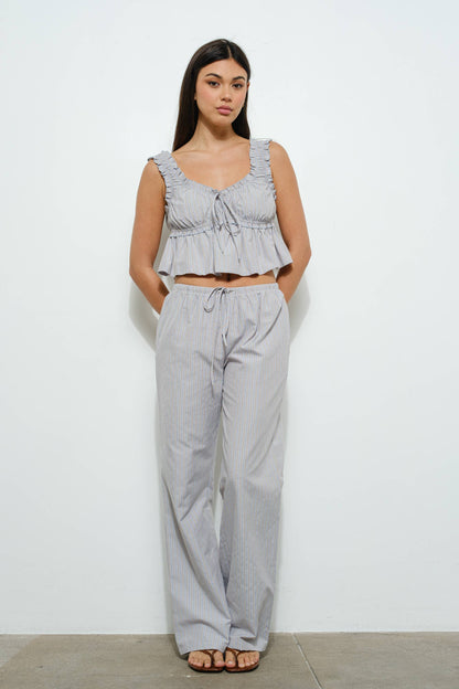 Callie Striped Drawstring Pants