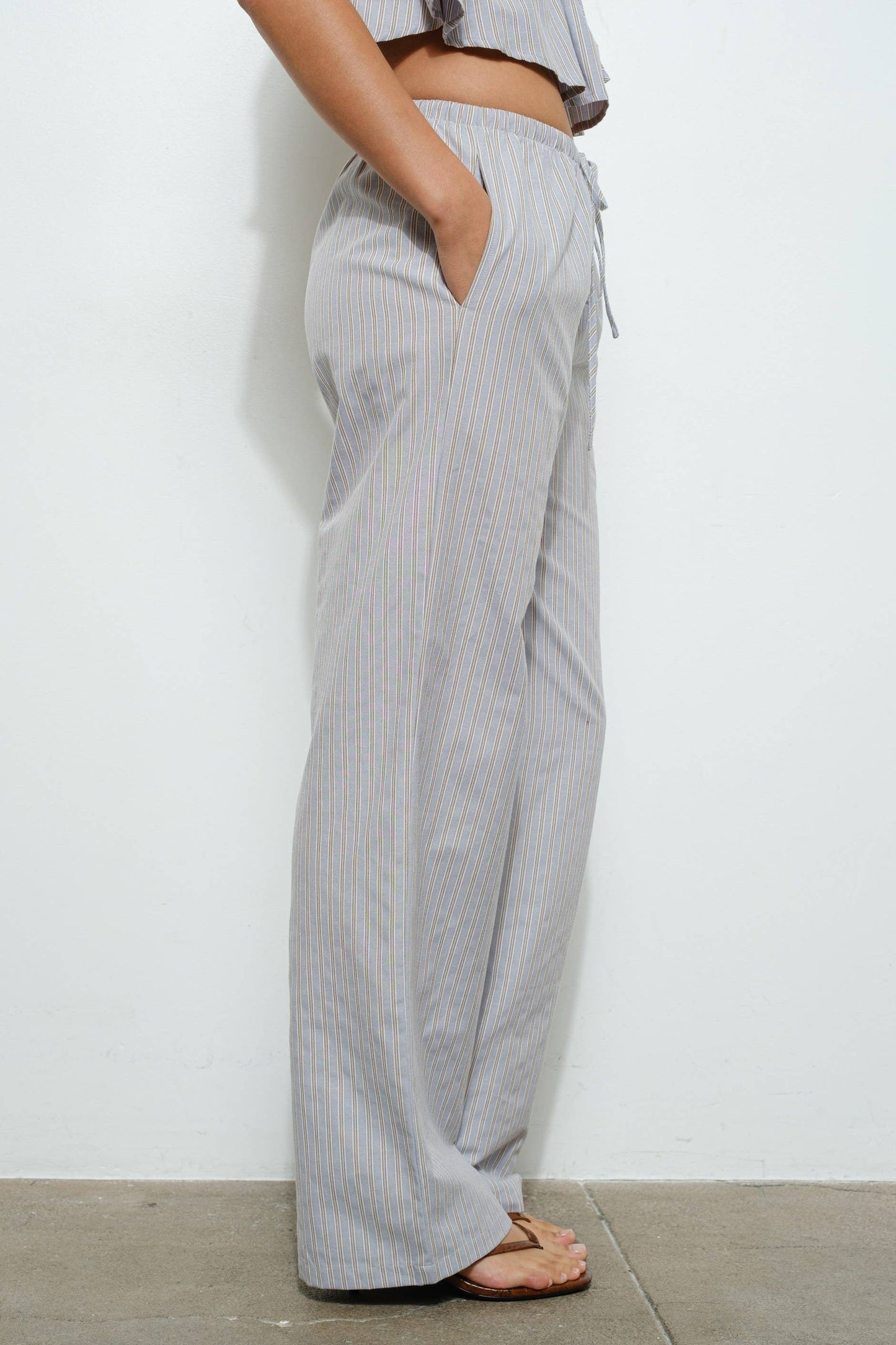 Callie Striped Drawstring Pants