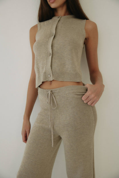 Ona Sweater Vest & Knit Pants Set